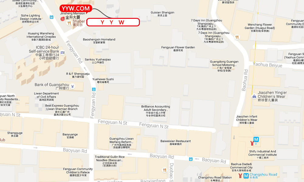 Location map to yyw.com in Beijing (english)